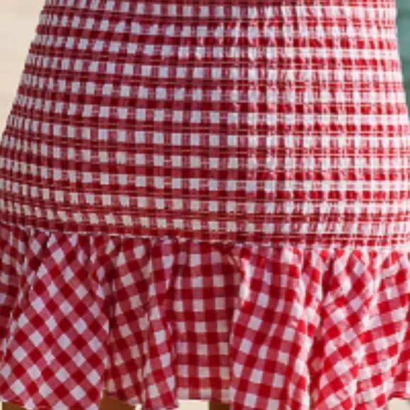 Brand New MABLE Gingham Smocked Mini Skirt 2-Piece Set by Anthropologie - Picture 5 of 5